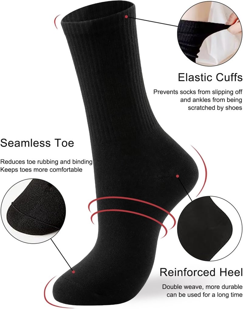 SHIZEN Womens Crew Socks 3-12 Pairs Pack Size 6-11 - Image 3